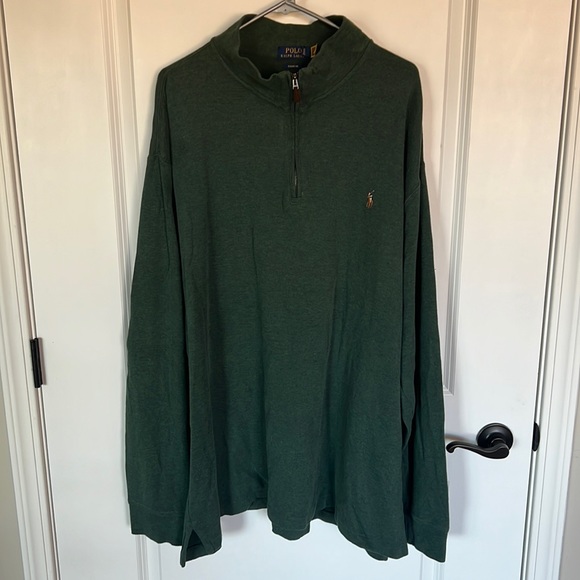 POLO Ralph Lauren Green Zip Sweater Pullover.